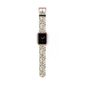 Watch Band - Pastel Geometrical Pattern Faux Leather - Dipaliz - 42 - 45 Mm / Rose Gold Matte - Bands