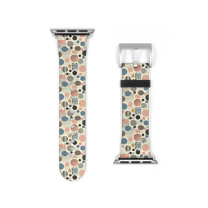 Watch Band - Pastel Geometrical Pattern Faux Leather - Dipaliz - Bands