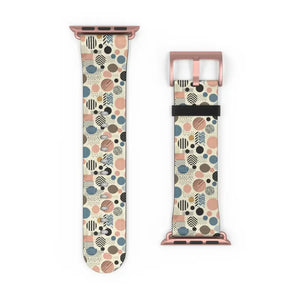 Watch Band - Pastel Geometrical Pattern Faux Leather - Dipaliz - Bands