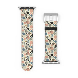 Watch Band - Pastel Geometrical Pattern Faux Leather - Dipaliz - Bands