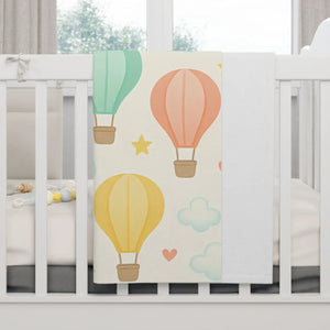 Pastel Hot Air Baby Blanket – Soft Fleece - Dipaliz - Blankets