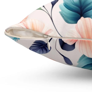 Pastel Large Flowers – Spun Polyester Square - Dipaliz - Throw Pillows