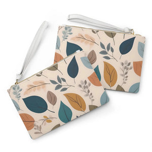 Trendy Pastel Leaf Clutch - Vegan Saffiano Leather - Dipaliz - Bags