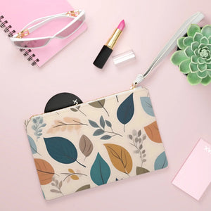 Trendy Pastel Leaf Clutch - Vegan Saffiano Leather - Dipaliz - Bags
