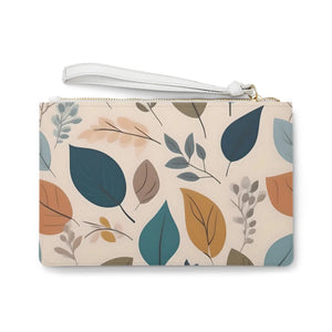 Trendy Pastel Leaf Clutch - Vegan Saffiano Leather - Dipaliz - Bags