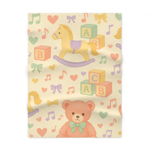 Pastel Nursery Baby Blanket – Soft Fleece - Dipaliz - Blankets