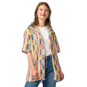 Recycled Material Button Shirt Moisture Wicking Pastel Pattern - Dipaliz - 2xs - Shirts