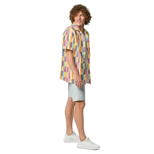 Oversized Pastel Pattern Shirt - Moisture Wicking - Dipaliz - Shirts - 2xs
