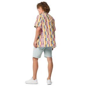 Oversized Pastel Pattern Shirt - Moisture Wicking - Dipaliz - Shirts - 2xs