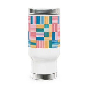 Pastel Pattern Stainless Steel Travel Mug - Spill Resistant - Dipaliz - 14oz - Mugs