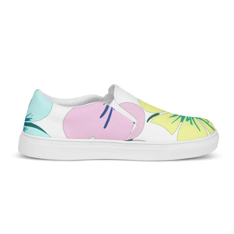 Pastel Petals Canvas Shoes: Cozy Cute Women’s Slip-ons with Style - Shoes