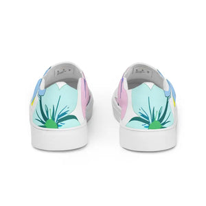 Women’s Fashion Canvas Shoes - Pastel Floral Slip Ons - Dipaliz - Sneakers