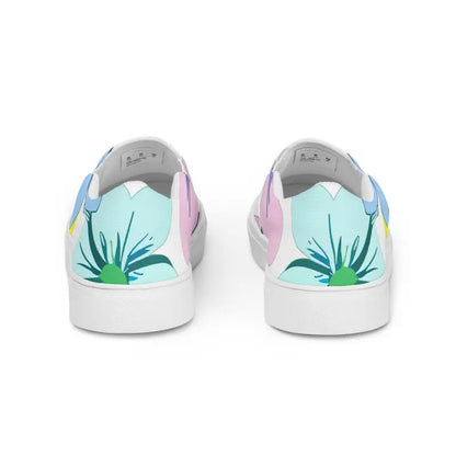 Pastel Petals Canvas Shoes: Cozy Cute Women’s Slip-ons with Style - Shoes