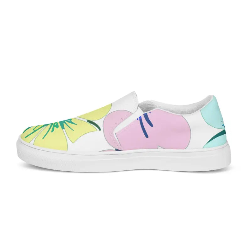 Pastel Petals Canvas Shoes: Cozy Cute Women’s Slip-ons with Style - Shoes