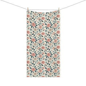 Pastel Pink Roses – Mink-cotton Beach Towel - Dipaliz - Bath Towels