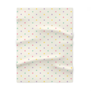 Pastel Polka Dot Baby Blanket – Soft Fleece - Dipaliz - Blankets