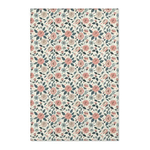 Pastel Rose Flower Area Rugs Polyester Chenille - Dipaliz - 24’’ × 36’’