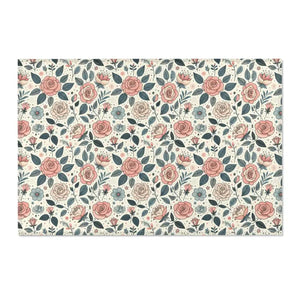 Pastel Rose Flower Area Rugs Polyester Chenille - Dipaliz - 36’’ × 24’’