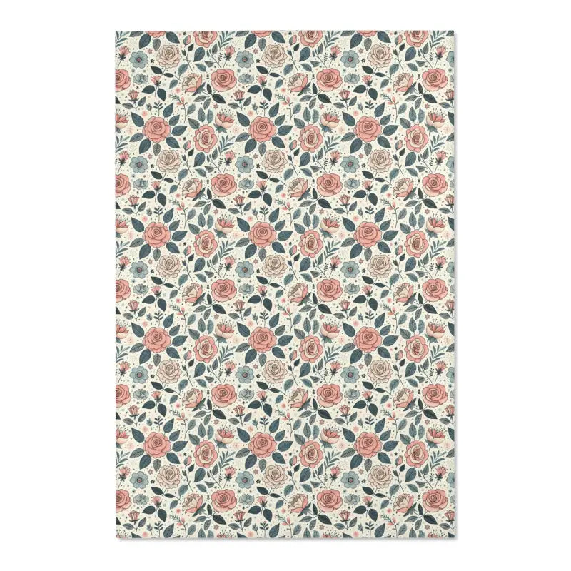 Transform your Space with Pastel Rose Flower Area Rugs - 48’’ × 72’’ Home Decor