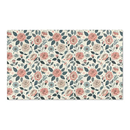 Transform your Space with Pastel Rose Flower Area Rugs - 60’’ × 36’’ Home Decor