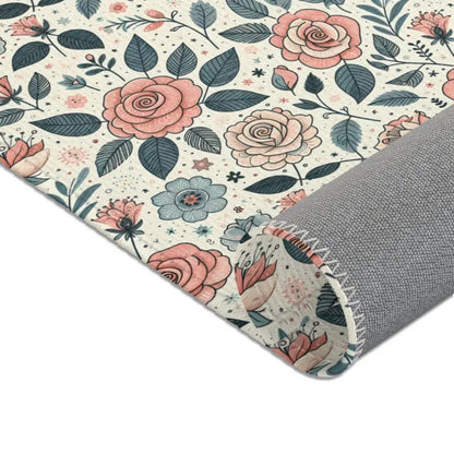 Transform your Space with Pastel Rose Flower Area Rugs - Home Decor