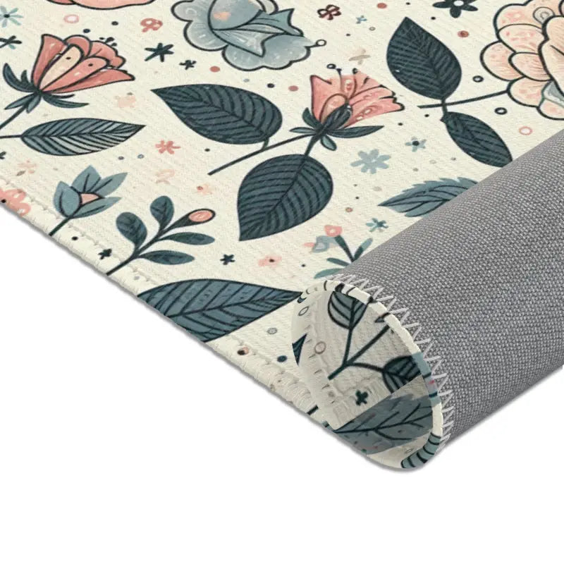 Transform your Space with Pastel Rose Flower Area Rugs - Home Decor