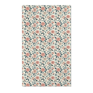 Pastel Rose Flower Area Rugs – Polyester Chenille - Dipaliz