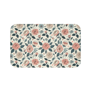 Rose Bath Mat - Elegant Pastel Design with Anti-slip Backing - Dipaliz - Home Decor