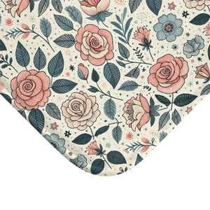 Rose Bath Mat - Elegant Pastel Design with Anti-slip Backing - Dipaliz - Home Decor