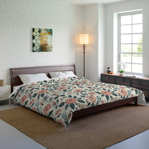 Pastel Rose Comforter – Trendy Elegance - Dipaliz - Quilts & Comforters