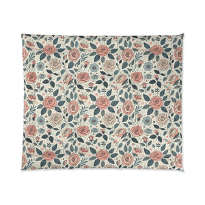 Pastel Rose Comforter – Trendy Elegance - Dipaliz - Quilts & Comforters