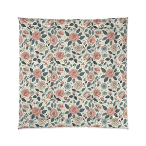 Pastel Rose Comforter – Trendy Elegance - Dipaliz - Quilts & Comforters