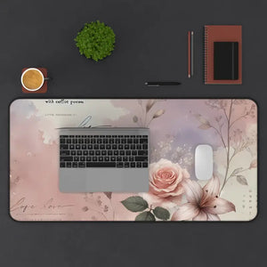 Chic Pastel Rose Neoprene Desk Mat - Sophisticated Style - Dipaliz - Workstation & Cubicle Accessories