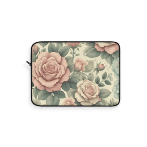 Pastel Roses Laptop Sleeve - Stylish Floral Tech Cover - Dipaliz - Bags