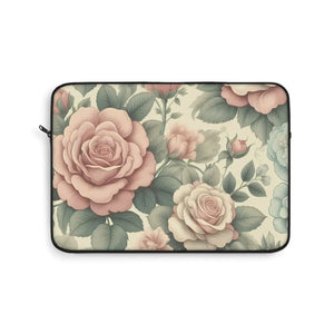 Pastel Roses Laptop Sleeve - Stylish Floral Tech Cover - Dipaliz - Bags