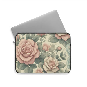 Pastel Roses Laptop Sleeve - Stylish Floral Tech Cover - Dipaliz - Bags