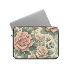 Pastel Roses Laptop Sleeve - Stylish Floral Tech Cover - Dipaliz - Bags