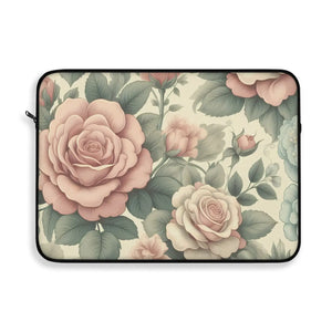 Pastel Roses Laptop Sleeve - Stylish Floral Tech Cover - Dipaliz - Bags