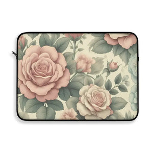Pastel Roses Laptop Sleeve - Chic Tech Protection - Dipaliz - Bags