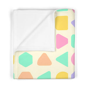 Shapes Baby Fleece Blanket – Soft Nursery Wrap - Dipaliz - Blankets