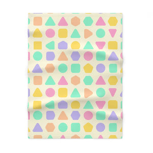 Shapes Baby Fleece Blanket – Soft Nursery Wrap - Dipaliz - Blankets