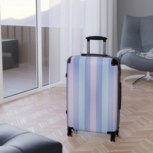 Pastel Stripe Carry-on - Lightweight Travel Luggage - Dipaliz - Suitcases