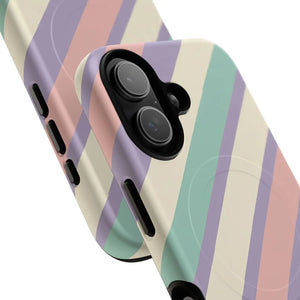Pastel Stripe Tough Magnetic Phone Case