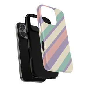 Pastel Stripe Tough Magnetic Phone Case