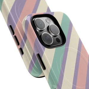 Pastel Stripe Tough Magnetic Phone Case