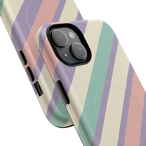Pastel Stripe Tough Magnetic Phone Case