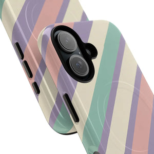 Pastel Stripe Tough Magnetic Phone Case