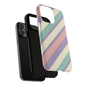Pastel Stripe Tough Magnetic Phone Case