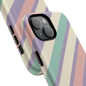 Pastel Stripe Tough Magnetic Phone Case