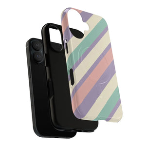 Pastel Stripe Tough Magnetic Phone Case